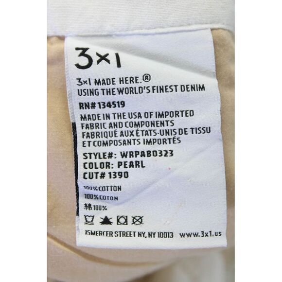 3x1 NYC Womens V-Neck Spaghetti Straps Cutout Straight Leg Jumpsuit Cream Size M - Picture 5 of 6